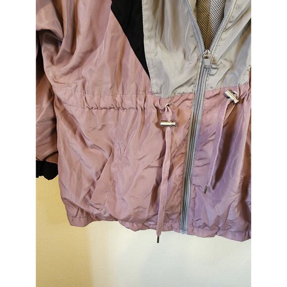 OUTDOOR COLLECTION 26 International Gray Pink Black Lightweight Hood Jacket SZ M - Picture 6 of 7